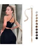REECHO DIY Braid Ponytail Extension 26 Inch - Light Blonde 140g | Synthetic Hair Wrap Around Ponytail for Women - Buy Online on GoSupps.com