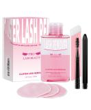 Lash Glue Remover for Lash Clusters - 150ML Adhesive Remover 3 Eco Cleansing Pads & Eyelash Brush - Gentle & Quick DIY Lash Extension Removal - Buy Online on GoSupps.com