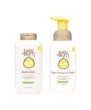 Sun Bum Baby Bum Shampoo & Wash & Bubble Bath - Tear Free Foaming Soap with Coconut Oil for Sensitive Skin | Natural Fragrance | Gluten Free & Vegan - Buy Online on GoSupps.com