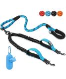 Shop Eyin Double Linen Dog Leash for Large Dogs | Reflective Flexible & Padded Handles | Fits Dogs 11-68kg - Blue - Buy Online on GoSupps.com