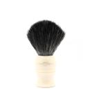 Edwin Jagger Classic Black Synthetic Shaving Brush - Eco-Friendly Vegan Exfoliating Brush for Men and Women - Buy Online on GoSupps.com