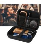 Beard Trimming Kit Mustache Care Set Beard Grooming Kit for men 7 pieces beard oil + balm + beard scissors + beard brush + beard comb + toiletry bag The Premium Men's beard care set ideal as a gift - Buy Online on GoSupps.com