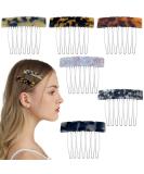 6 Pcs Acetate Seven-Tooth Hair Side Combs - Vintage French Hair Accessories for Women and Girls - Buy Online on GoSupps.com