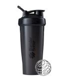 BlenderBottle Classic Shaker Bottle Perfect for Protein Shakes and Pre Workout, 28-Ounce, Black Black 28-Ounce Bottle - Buy Online on GoSupps.com