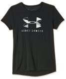 Under Armour Girls' Big Logo Tech Short Sleeve T-Shirt - Black/White - Small - Buy Online on GoSupps.com