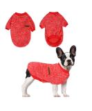 Warm Dog Sweater - Fleece Hoodie for Small & Medium Dogs | Cozy Winter Pet Coat for Corgis Bulldogs & Bichons (L/35cm) - Red - Buy Online on GoSupps.com