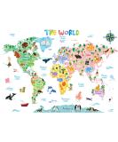 DECOWALL BS-1615S Animal World Map (Large) Kids Wall Stickers Decals Peel and Stick Removable for Nursery Bedroom Living Room Art murals Decorations Large Animal World Map - Buy Online on GoSupps.com