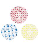 3 Pcs Waterproof Reusable Shower Caps with Elastic Band - Ideal for Long Hair - Great for Women, Ladies, Girls, Kids - Perfect for Spa and Salon Use - Buy Online on GoSupps.com