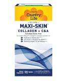 Country Life Tri Layer Maxi-Skin Collagen + C&A - 90 Tablets for Youthful Skin - Buy Online on GoSupps.com