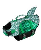 Eyin Dogs Swimming Jar | Shark-Shaped Dog Life Vest with Strong Buoyancy & Tear-Resistant Handle | Adjustable Size for Swimming Boating & Pool (Green M) - Buy Online on GoSupps.com
