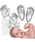 BabyRice Large Baby Hand and Foot Casting Kit with Metallic Paint (Silver) - Capture Precious Memories - Buy Online on GoSupps.com