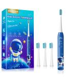 Buy Astronaut Blue Electric Toothbrush for Kids 3+ | 90% Rounded Bristles Timer & 3 Modes | 31 000 VPM Sound Toothbrush - Buy Online on GoSupps.com