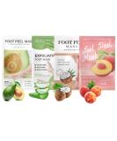 Moisturizing Foot Mask - 4 Pairs Foot Peeling Mask for Dry & Cracked Feet | Exfoliating Foot Spa Socks for Men & Women - Buy Online on GoSupps.com