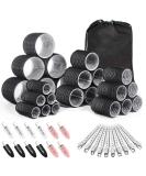 Mabufun 46 PCS Hair Rollers With Clips For Long Hair Curlers Velcro Rollers Jumbo Hair Rollers Self Grip Hair Roller Set 22 Stainless Steel Clips And A Storage Bag - Buy Online on GoSupps.com