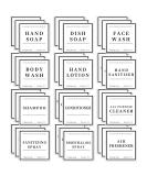 36 PCS Waterproof Bathroom Hand Soap Dispenser Label Stickers - Removable Cleaning Labels for Soap, Lotion, Shampoo and Conditioner (3 x 3 Inch) - Buy Online on GoSupps.com