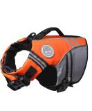 Vivaglory Neon Orange Life Jacket for Small Dogs - Adjustable Durable & Safe Buoyancy Jacket (XS: 43-51 cm) - Buy Online on GoSupps.com