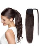 Buy SEGO Clip-in Real Hair Ponytail Extension - Dark Brown #2 20 (50cm) - 95g Hairpiece for Perfect Braid Styles - Buy Online on GoSupps.com