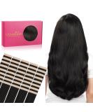 Salife 40PCs Real Hair Tape Extensions - 100g 16 Inch Natural Black - Invisible & Seamless Tape-In Hair Extensions - Buy Online on GoSupps.com