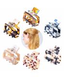 Kavya 6-Piece Non-Slip Hair Clips for Women | Small Angular Tortoise Acetate & Leopard Clips | Perfect for Thin Hair - Buy Online on GoSupps.com