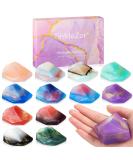 Buy Loopeer 12 Pieces Gemstone Soap - Organic Fragrance Soap Bars for Bath & Body | Perfect Gift for Men & Women Birthday & Christmas - Buy Online on GoSupps.com