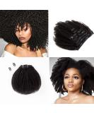 Saga Queen Afro Kinky Curly Clip In Hair Extensions 14 Natural Black - Brazilian Virgin Human Hair - Buy Online on GoSupps.com
