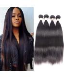 Brazilian Virgin Straight Hair Bundles - 100% Unprocessed Human Hair Extensions (22 22 24 24) - Buy Online on GoSupps.com