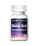 HealthA2Z Nighttime Sleep Aid Softgels - Fast Acting Diphenhydramine HCl - Non Habit-Forming - 96 Liquid Caps for Adult Sleeplessness - Buy Online on GoSupps.com