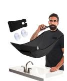 Men's Waterproof Beard Bib - Perfect Father's Day Gift for Shaving & Cutting | Suction Cup Catcher & Non-Adhesive Hair Extension Cloth - Buy Online on GoSupps.com