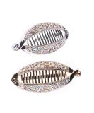 Lurrose 4pcs Plastic Banana Hair Clips Crystal Ponytail Holder Clip Strong Tension Hair Clips - Buy Online on GoSupps.com