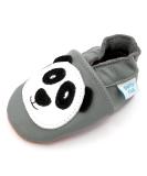 Dotty Fish Soft Leather Baby Shoes for Boys | Non Slip Toddler Shoes | Animal Designs | Grey & White Panda | 0-6 Months - 4-5 Years - Buy Online on GoSupps.com