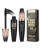4D Silk Fiber Lash Mascara, Waterproof Long Lasting Mascara Black Volume and Length Natural, Exquisitely Full, Lengthening Thickening Softer Fuller Lashes Amplify Smudge-Proof Eyelash Primer Brush - Buy Online on GoSupps.com