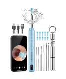 Ultimate Ear Wax Removal Tool Camera - HD 1296P 6 LED Lights & 10 Ear Picks - Compatible with iOS & Android - Navy Blue & Pale Blue - Buy Online on GoSupps.com