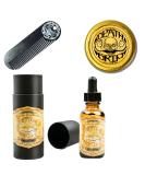 Vintage Grooming Co. Death Grip Extra Strong Hold Mustache Wax Set with Comb and Remover Oil - Buy Online on GoSupps.com