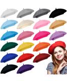 20-Piece Multicolored Wool Berets for Women, French Painter Hats for Winter Parties - Men's and Girls' Artist Beret Hat for Indoor/Outdoor Events - Buy Online on GoSupps.com