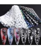 Snowflake Nail Foil Transfer Stickers - Christmas Nail Art Supplies for Festive Manicure - 10 Sheets - Buy Online on GoSupps.com