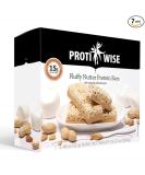 ProtiWise â€“ High Protein 15g Bar | 7/Box | Weight Loss Diet KETO Friendly Hunger Control Meal Replacement | Gluten Free Low Fat Low Sugar (Fluffy Nutter) - Buy Online on GoSupps.com