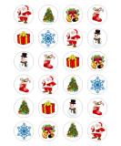 24 x Christmas Cupcake Toppers Edible Wafer Paper Rice Fairy Snowman Santa Jingle Bells Tree - Buy Online on GoSupps.com