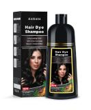 KINGMING Black Hair Dye Shampoo 3 in 1 | Herbal Hair Color for Grey Coverage - 500ml - Perfect for Men & Women - Buy Online on GoSupps.com