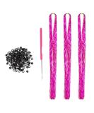 Hair Tinsel Extensions 600 Strands with Tools Sparkling Shiny Hair Tinsel Kit Heat Resistant Glitter Tinsel Hair Extensions for Women Girls 48 Inch 600 strands pink - Buy Online on GoSupps.com
