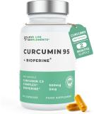Curcumin 95 + Bioperine by LLS | High Strength Turmeric Curcumin Capsules containing 96.9% Curcuminoids and Black Pepper Extract | 500mg x 60 Veg Capsules | Made in UK Under GMP/BRC License - Buy Online on GoSupps.com