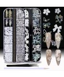 WOKOTO 2 Box 3D Nail Charms: Rhinestones, Flowers, Butterflies, Pearls, Bears & Bows Set - Buy Online on GoSupps.com