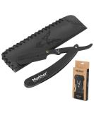 MARKHOR Cut Throat Razor Kit Matte Black Straight Razor Professional Barber Razor Premium Quality Straight Edge Razor Moustache & Beard Shaving Razor Single Blade Razor - Buy Online on GoSupps.com