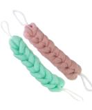 PHAO Long Loofah Back Scrubber for Shower Exfoliating - 21.5 Inch - 2 Pack Green and Pink Loofah Sponge for Women and Men - Buy Online on GoSupps.com
