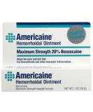 Americaine Hemorrhoidal Ointment Maximum Strength 20% Benzocaine 1 oz - Buy Online on GoSupps.com