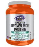 Now Foods Sports Sprouted Brown Rice Protein Unflavored 2 lbs (907 g) - Buy Online on GoSupps.com