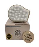 SOASINPRO Bamboo Scalp Massage Brush | Anti-Scales Shampoo Brush for Healthy Hair Growth | White Head Massager for Showering & Hair Washing - Buy Online on GoSupps.com