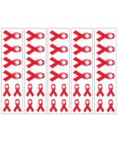 40 Red Ribbon Temporary Tattoos - HIV/AIDS Awareness - Buy Online on GoSupps.com