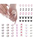 60 Pcs Cartoon Kitty Nail Charms - Kawaii 3D Resin Nail Art Decorations for Y2K Cute Nails - Acrylic Supplies & Rhinestones - Buy Online on GoSupps.com