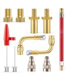 QEEFOP Bicycle Valve Adapter Set - Sclaverand Valves for Compressor & Air Pumps - Universal Bicycle Valve Solution - Buy Online on GoSupps.com
