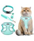 MOSTFUN Escape Proof Cat Harness and Leash Set | Adjustable Soft Mesh Design with Reflective Stripe | Ideal for Small to Medium Cats | Green - Buy Online on GoSupps.com